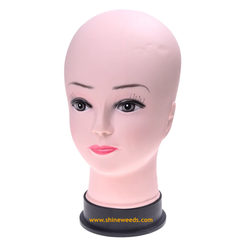 Walmeck 21~25 Inches Wig Head Mannequin Head Wig Display Styling Head with T-Pins Wig Mannequin Head Stand, Size: 22