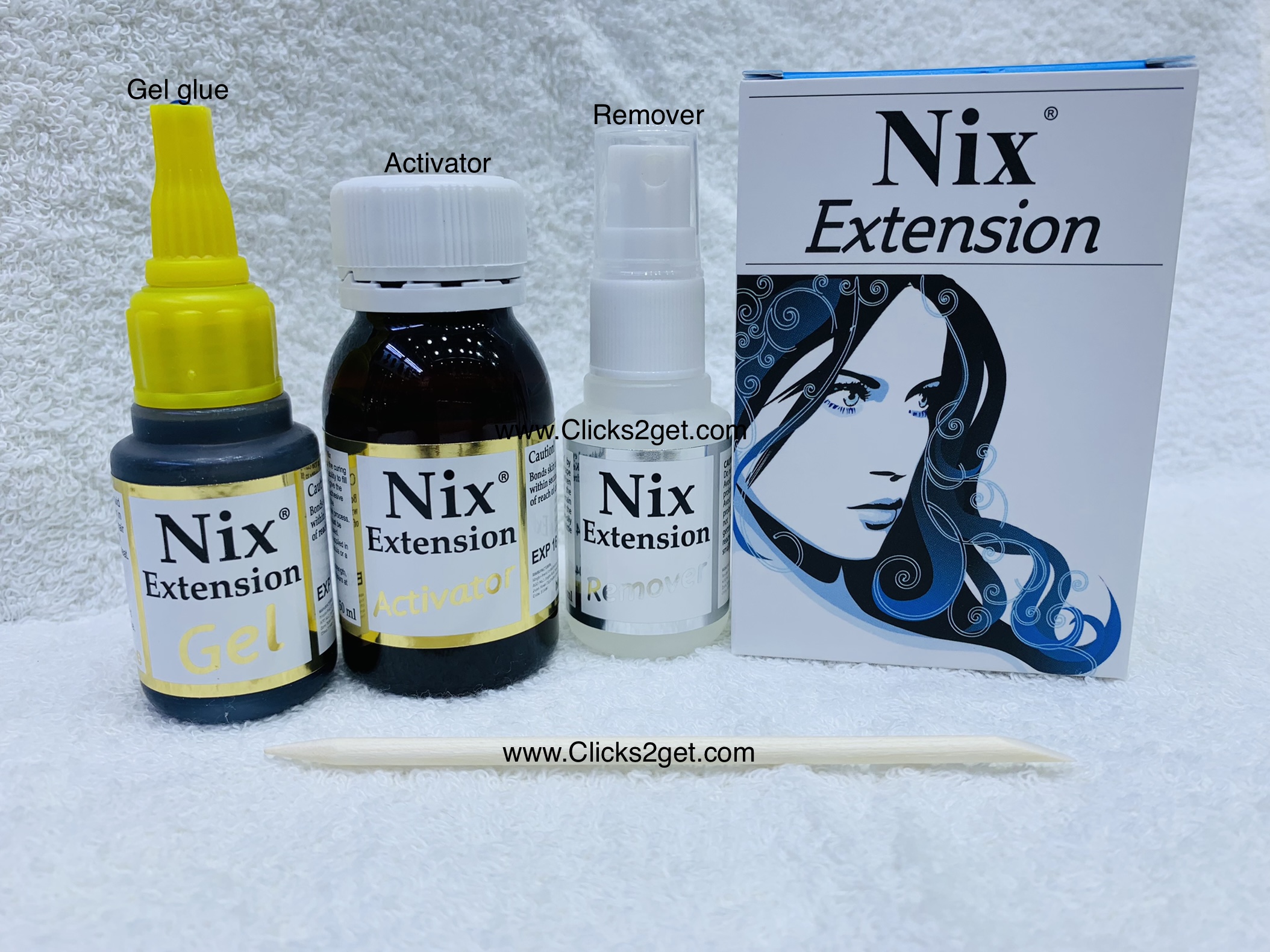 Ice Extensions. Ice glue extensions also known as invisible extensions,  nano extensions, Spanish extensions 
