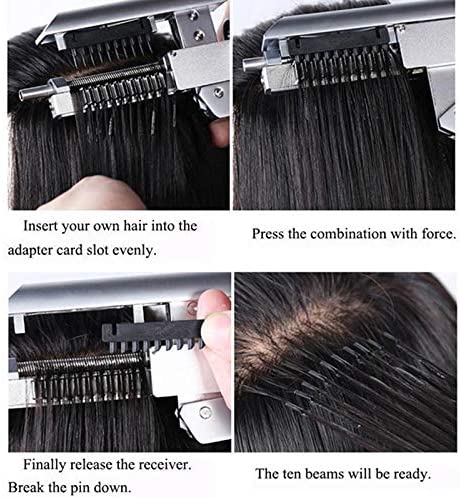 Professional Human Hair No-Trace Hair Extensions Tool, 2nd Generation 6D  Hair Extensions Machine Salon Hair Extension Equipment, Easy Operation 