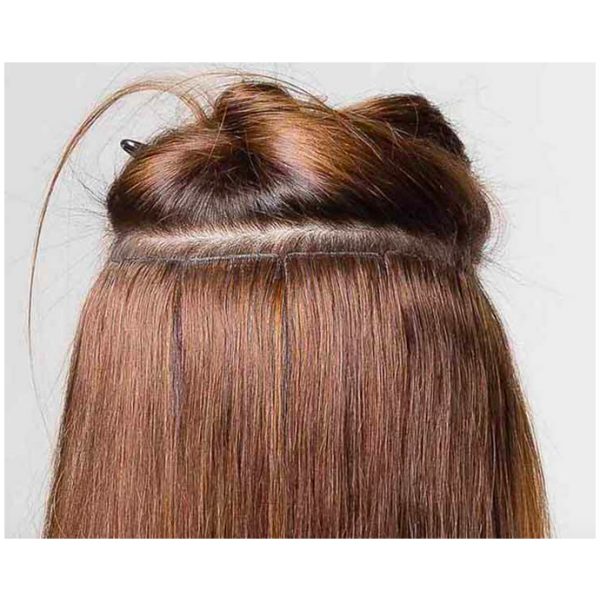 Seamless Invisible Virgin Human Hair Tape Extensions 100% Remy Human Hair  20 pieces x 4 cm wide Human Hair 24″-50g 